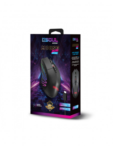 Gaming Mouse XM1000 Dual Cable + Inalambrico  - Led RGB 16000dpi