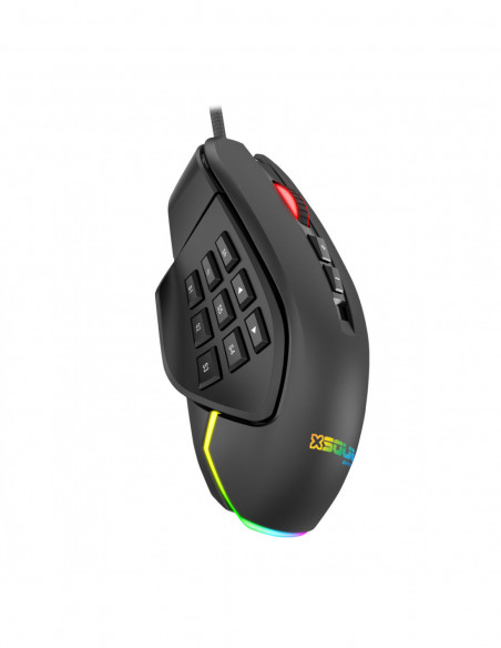 Gaming Mouse XM1100 9 Botones - Cable USB - Led RGB 12000dpi