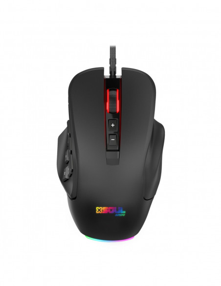 Gaming Mouse XM1100 9 Botones - Cable USB - Led RGB 12000dpi