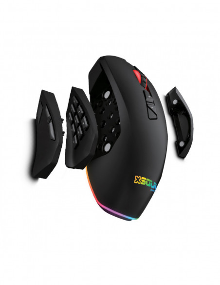 Gaming Mouse XM1100 9 Botones - Cable USB - Led RGB 12000dpi