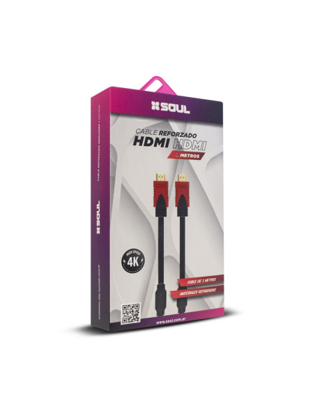 Cable HDMI a HDMI HDTV Reforzado 1.5m Soul en Caja