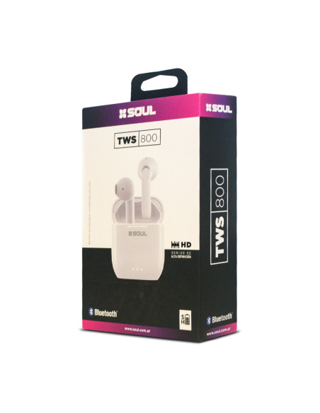 Auricular Stereo Bluetooth iMusic TWS 800 Blanco + Caja Cargadora