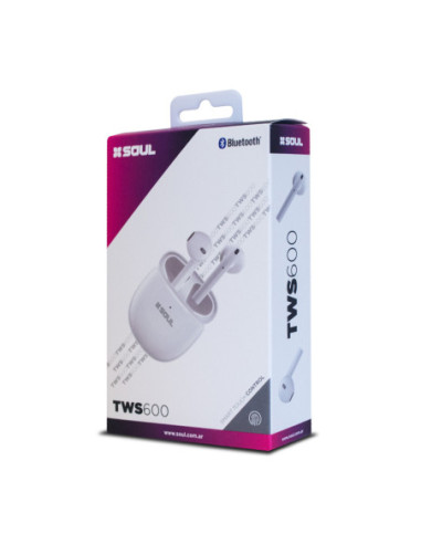 Auricular Stereo Bluetooth iMusic TWS 600 Blanco + Caja Cargadora