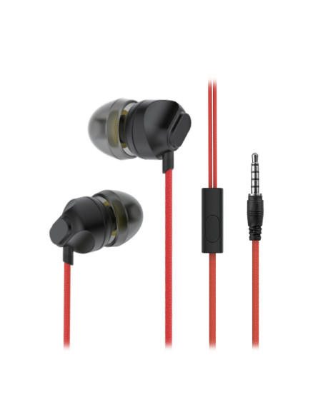 Auricular Manos Libres Stereo C/Corte SL 3.5mm S189 Rojo