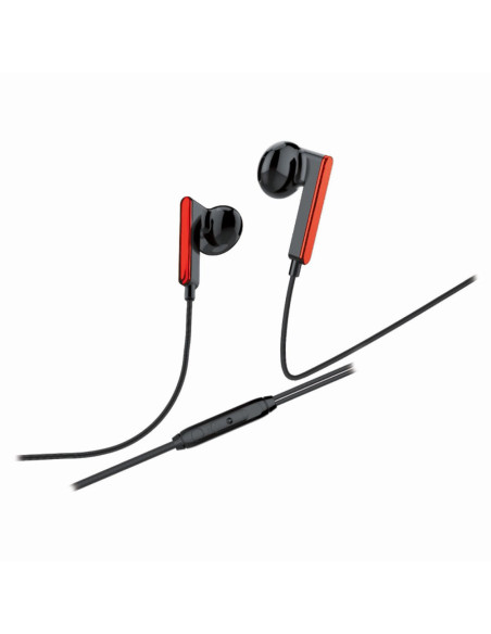 Auricular Manos Libres Stereo C/Corte SL 3.5mm S489 NegroRojo