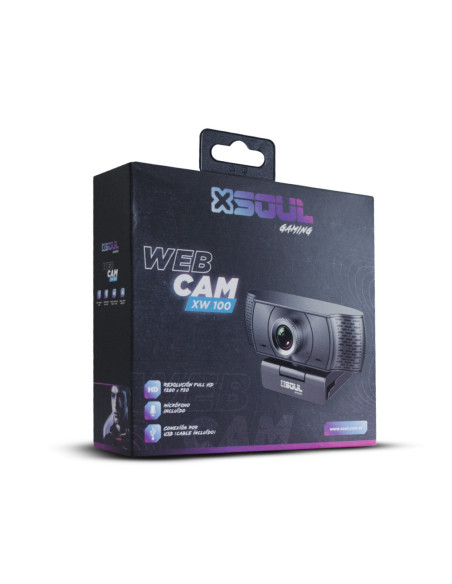 Gaming WebCam XW100 1MB - HD 1280x720 Streaming con Mic - USB/3.5mm