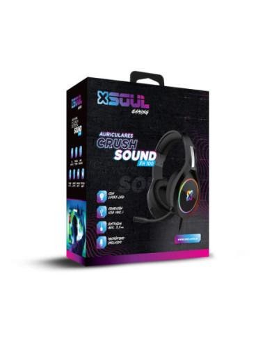 Gaming Auricular XH100 Led Color RGB Crush (USB + 3.5mm + Mic) PC/PS4
