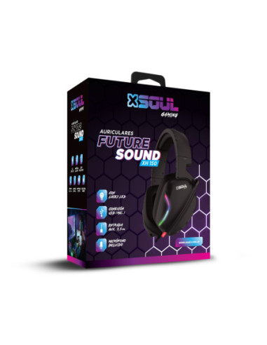 Gaming Auricular XH150 Led Color RGB Future (USB + 3.5mm + Mic) PC/PS4