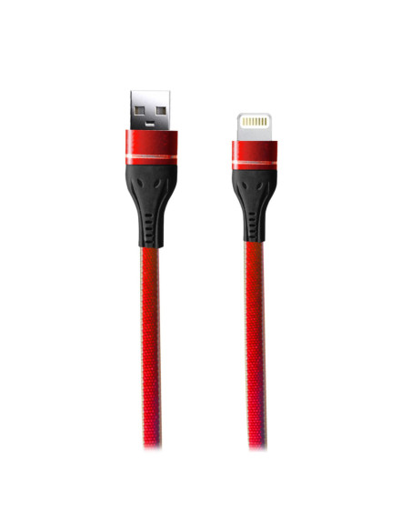 Cable USB Denim Premium Lighting Rojo