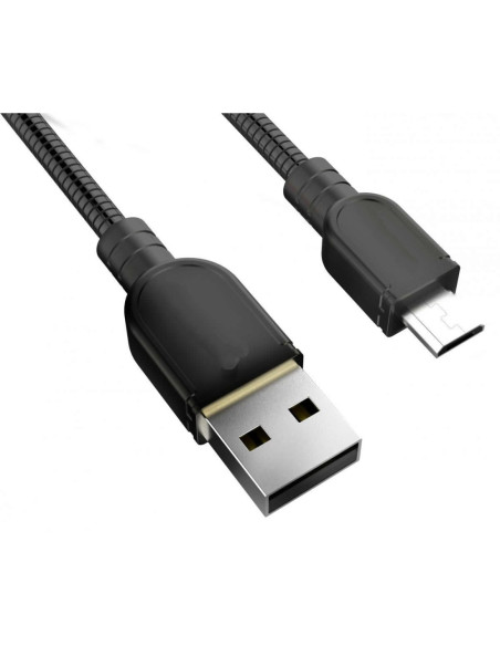 Cable USB IronFlex MicroUSB Premium Negro