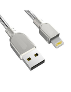 Cable USB IronFlex Lighting Premium Plata
