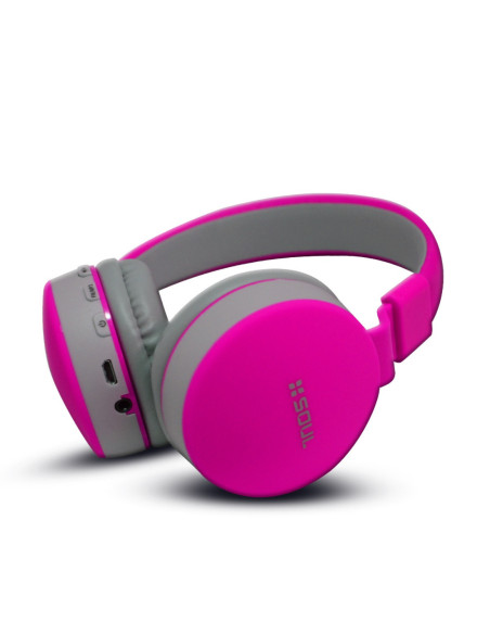 Auricular Vincha Bluetooth SL_S600 MS881C Fucsia