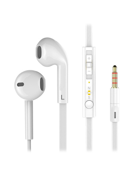 Auricular Manos Libres Stereo C/Corte SL 3.5mm S389 Blanco