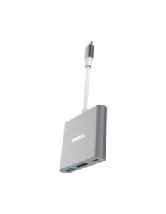 Hub USB-C Multiple 3 en 1 (HDTV 4K+USB-C 60W+USB 3.0)