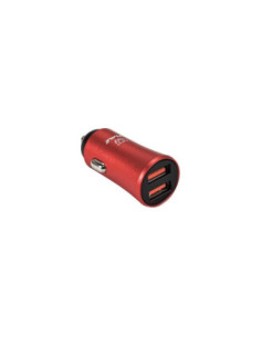 Cargador de Auto 12v 3.1A Time 2 USB TMCC2301 Rojo