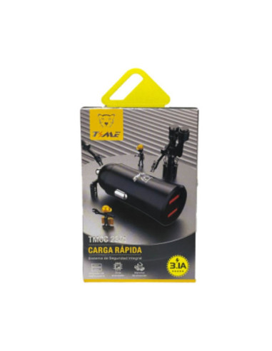 Cargador de Auto 12v 3.1A Time 2 USB TMCC2301 Rojo