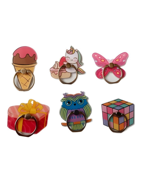 Anillos para Celular PlasticoGoma - SurtidosD