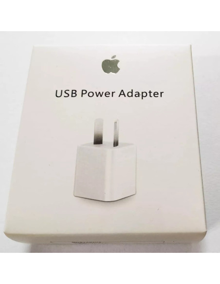 USB Power Adapater Apple  5W Cargador 220v a USB Carga Normal