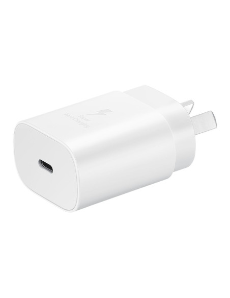 USB-C Power Adapater Samsung 25W Cargador 220v a USB-Type-C Blanco