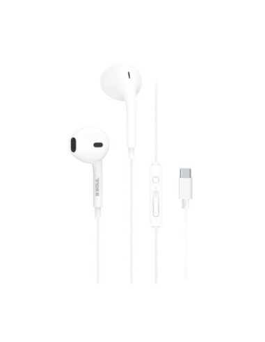 Auricular Manos Libres Stereo C/Corte SL Type-C S389 Blanco
