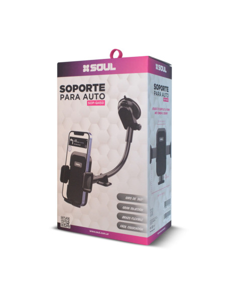 Soporte Universal Auto Q450 Sopapa Brazo Flexible
