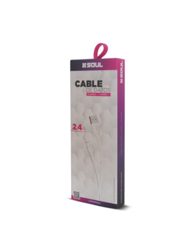 Cable USB Lighting SL_Classic 2.4A Blanco