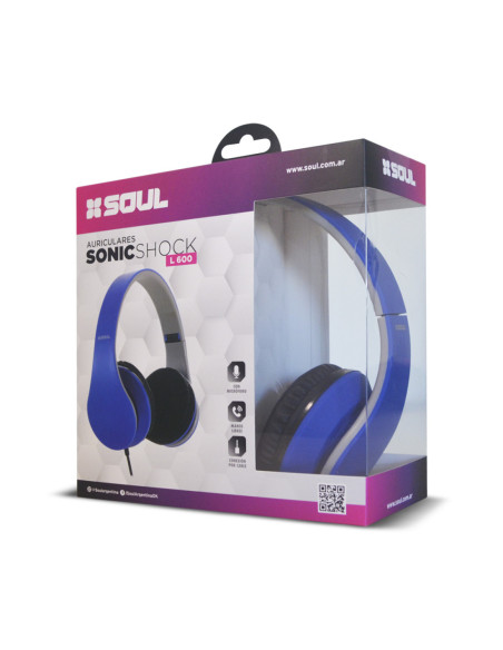 Auricular Vincha SL_L600 Sonic Shock Blanco