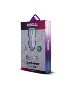 Cargador 12v ShareCar 2.4A Lighting Verde