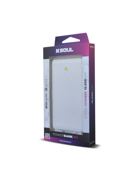 Cargador Portatil PowerBank SL_M3 10.000mAh PD 22.5W Blanco