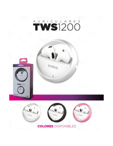 Auricular Stereo Bluetooth iMusic TWS 1200 Rosa