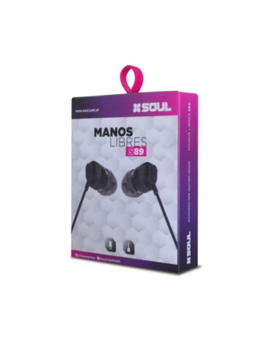 Auricular Manos Libres Stereo C/Corte SL 3.5mm S089 Negro