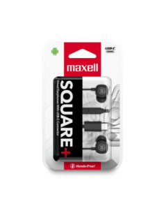 Auricular Stereo Maxell SQUARE Ficha USB-C Negro