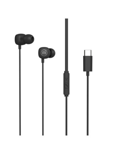 Auricular Stereo Maxell SQUARE Ficha USB-C Negro