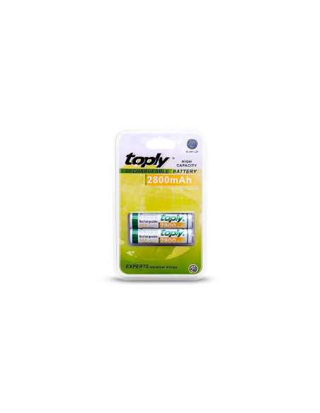Pila Recargable AAA 2800mah Toply - Blister 2 Unidades
