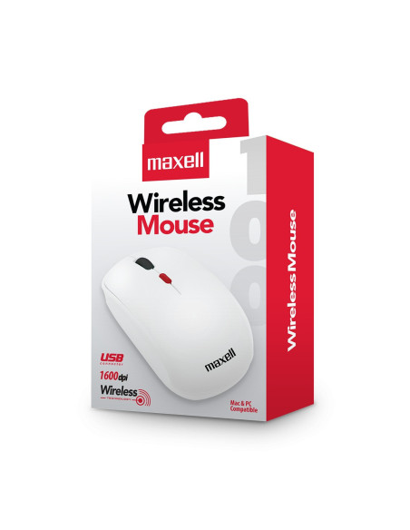 Mouse Maxell Inalambrico MOWL-100 Blanco (348585)